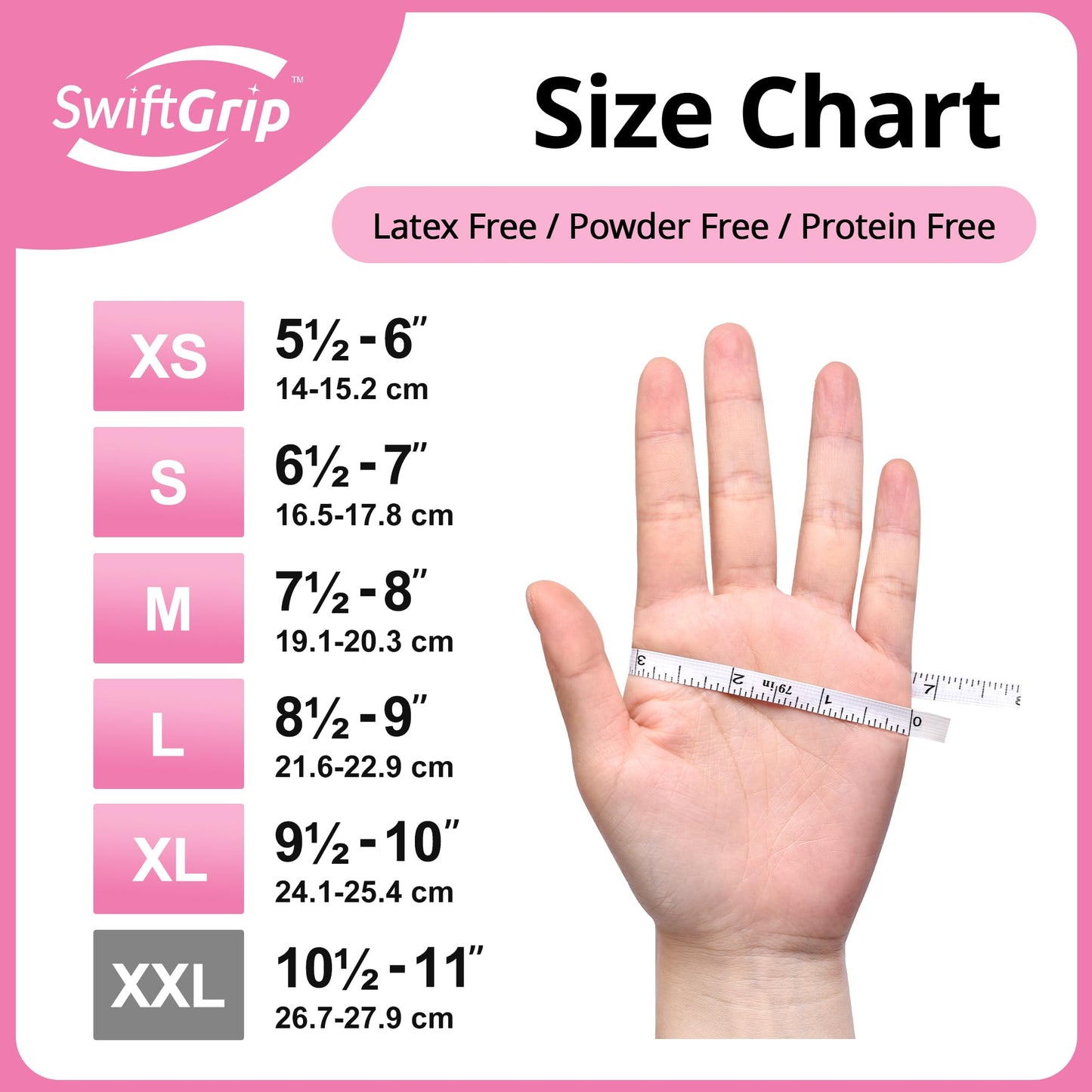 Pink Nitrile Disposable Gloves -Latex Free