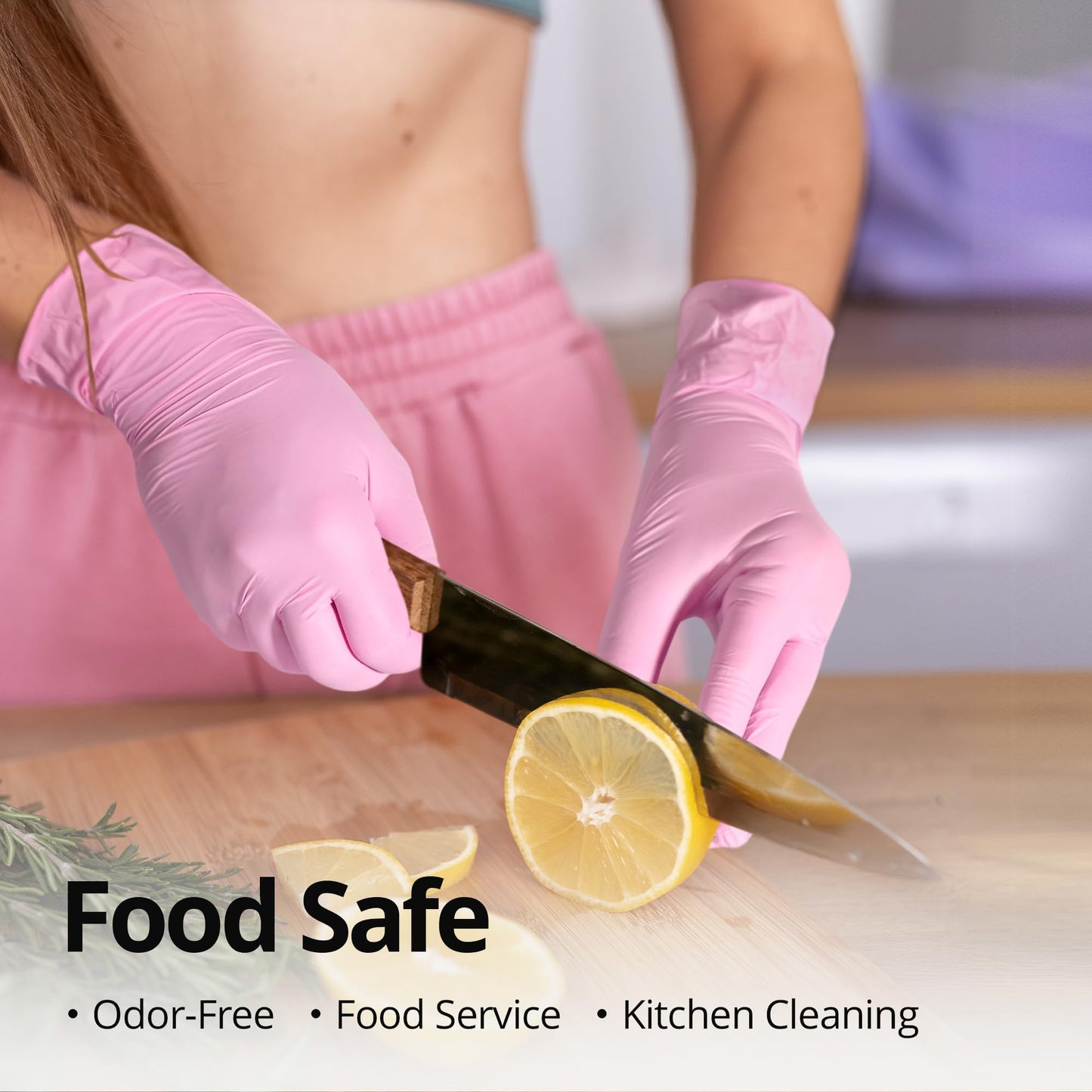 Pink Nitrile Disposable Gloves -Latex Free