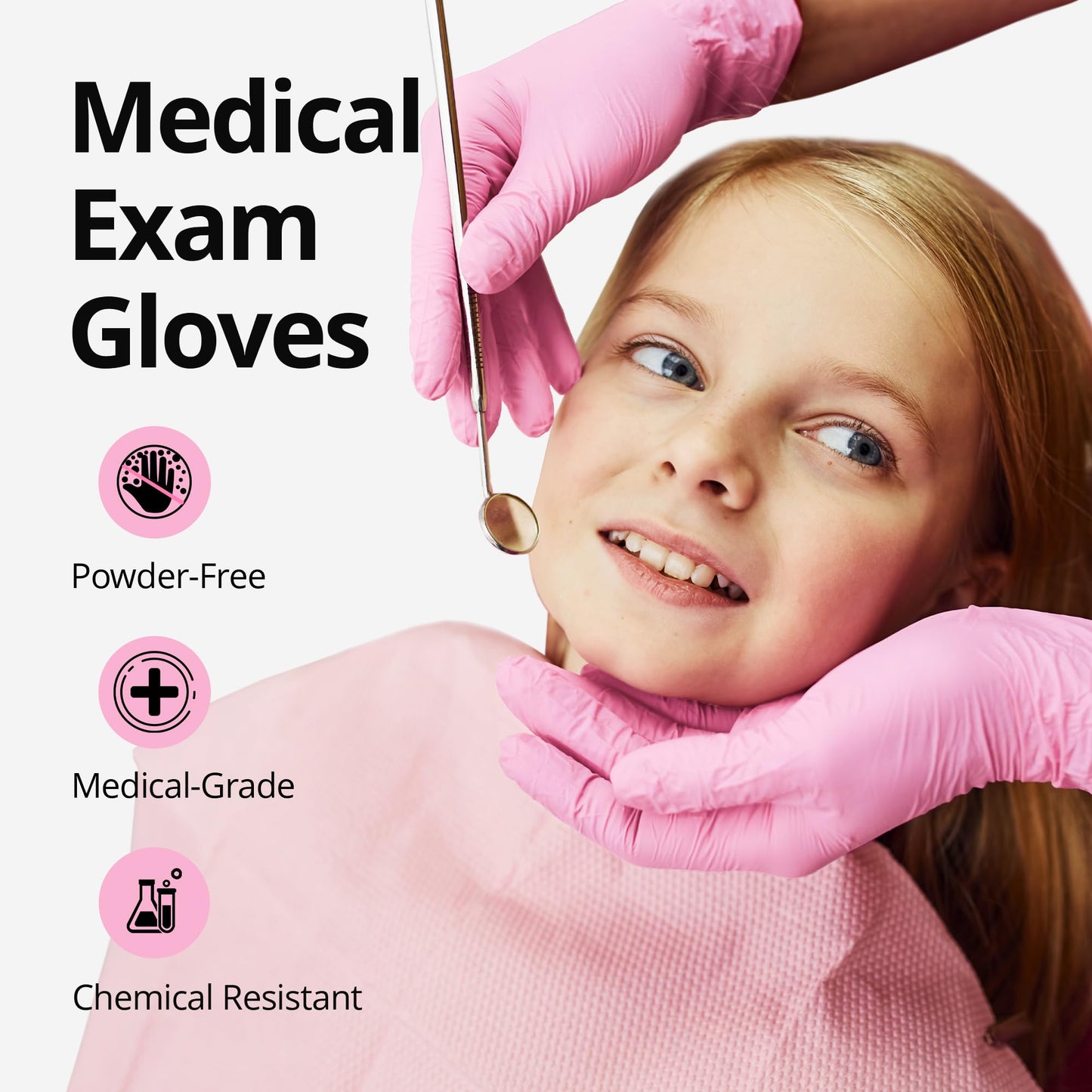 Pink Nitrile Disposable Gloves -Latex Free
