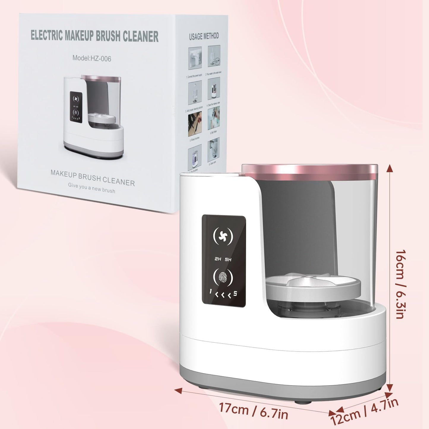 3 IN 1 Electric Makeup Brush Cleaner Machine With Makeup Brush Dryer